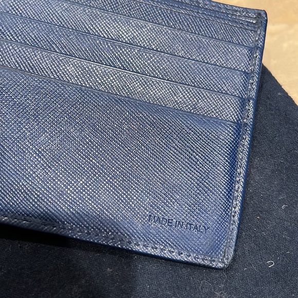 Authentic Prada - Bi Fold Wallet - Blue - Picture 4 of 6
